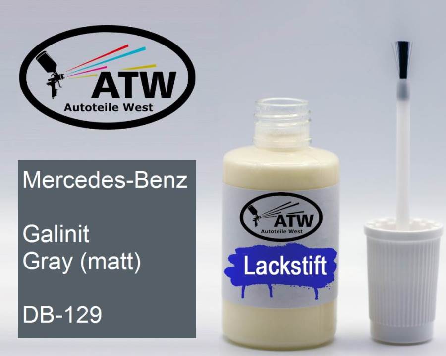 Mercedes-Benz, Galinit Gray (matt), DB-129: 20ml Lackstift, von ATW Autoteile West.